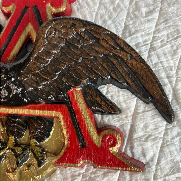 Vintage  Anheuser Busch Flying Eagle Logo Sign - Picture 3 of 12
